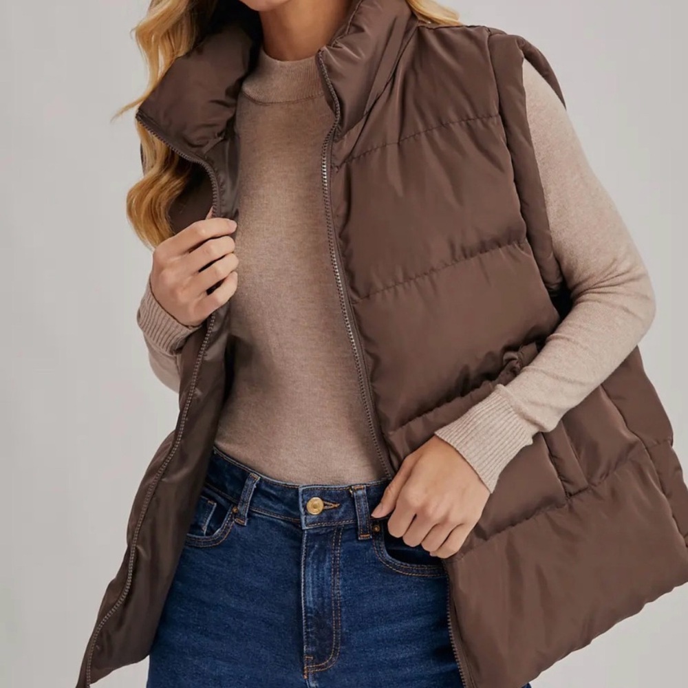 Cotton On Tan Puffer Vest